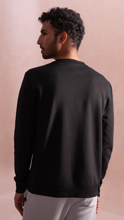 Statement Elemental Solid Sweatshirt Jet Black