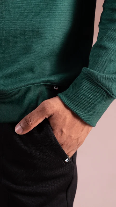 Statement Elemental Solid Sweatshirt Moss Green