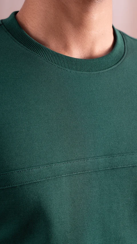 Statement Elemental Solid Sweatshirt Moss Green