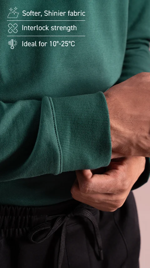 Statement Elemental Solid Sweatshirt Moss Green