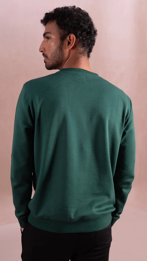 Statement Elemental Solid Sweatshirt Moss Green