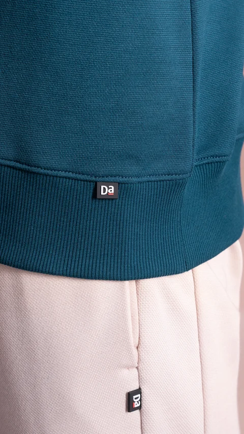 Statement Elemental Solid Sweatshirt Teal Blue
