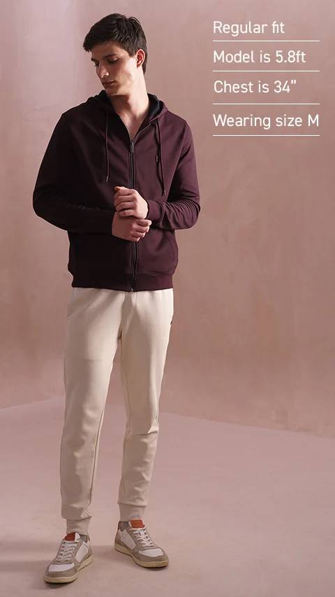 Statement Elemental Zipped Hoodie Loyal Maroon