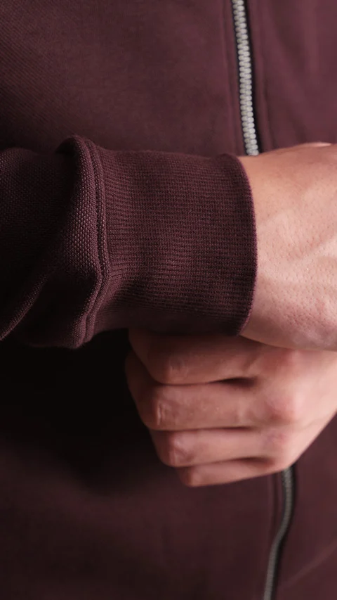 Statement Elemental Zipped Hoodie Loyal Maroon