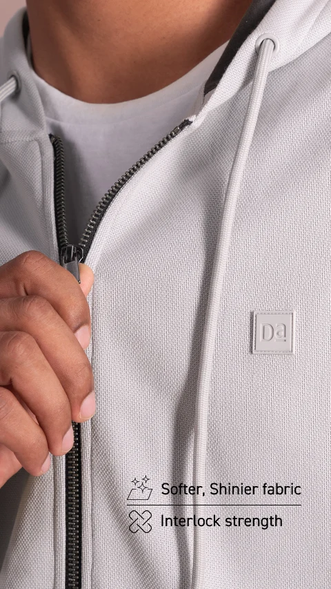 Statement Elemental Zipped Hoodie Mist Grey