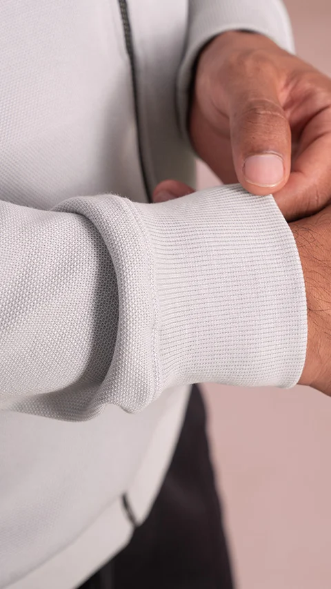 Statement Elemental Zipped Hoodie Mist Grey