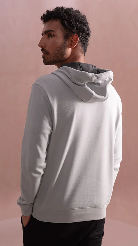 Statement Elemental Zipped Hoodie Mist Grey