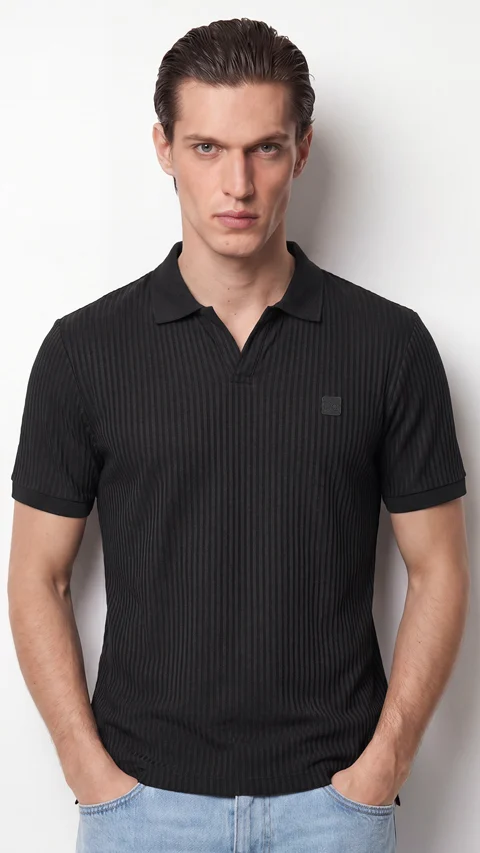 Striped Polos Night Black