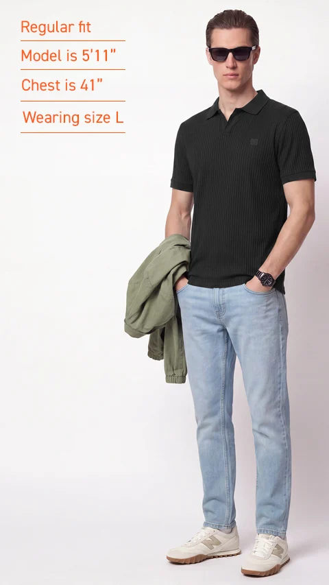 Striped Polos Night Black