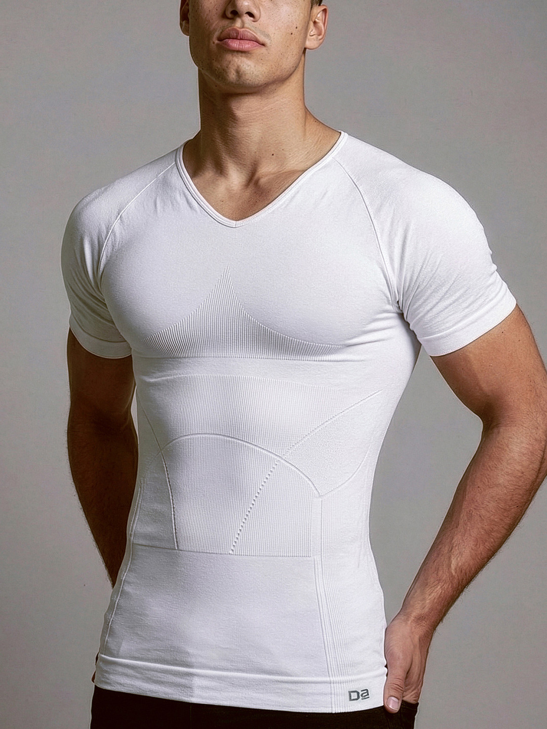 Form Shapewear Half-sleeve Vest 2.0 High Compression Tummy Tucker- Crisp White