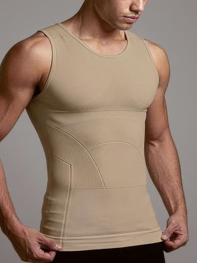 Form Shapewear Sleeveless Vest 2.0 High Compression Tummy Tucker- Sculpt Beige