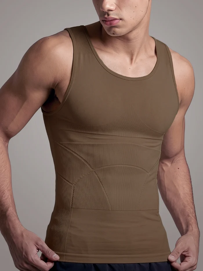 Sleeveless Shapewear Vest Sculpt Beige M