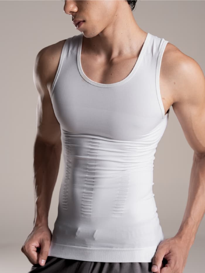 DaMENSCH Form Mild-Compression Shapewear Vests Pure White
