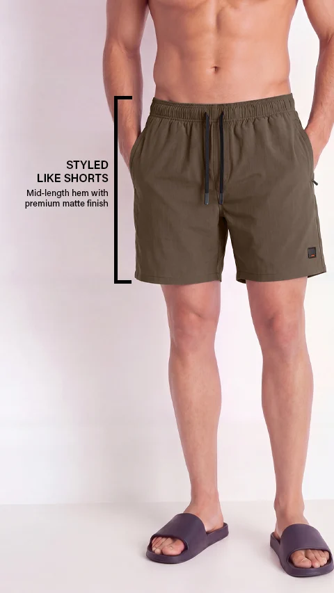 DaAqua Swim Shorts Pier Brown