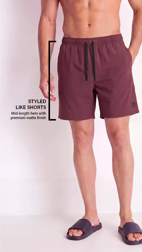 DaAqua Swim Shorts Sundown Wine