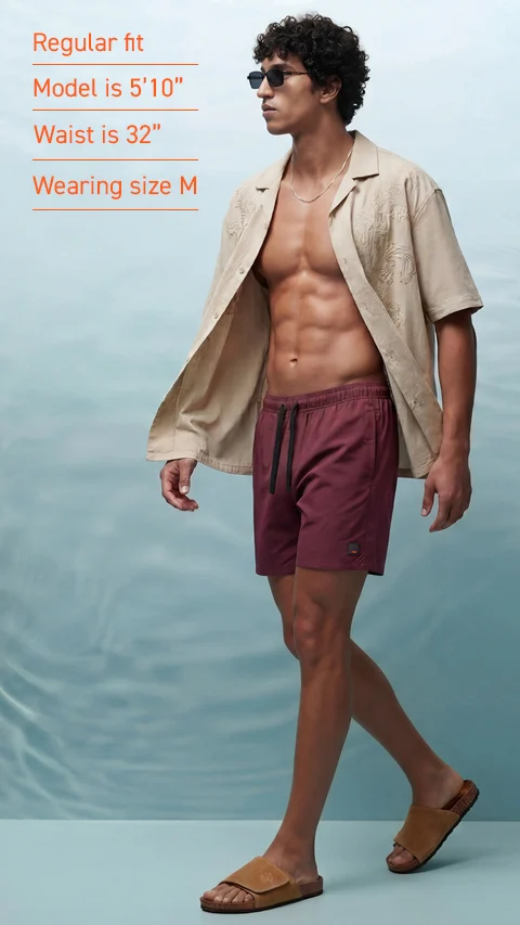DaAqua Swim Shorts Sundown Wine