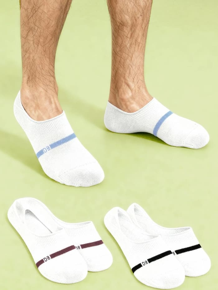 Aloe-Soft No Show Socks Strike White, Accent White, Sail White