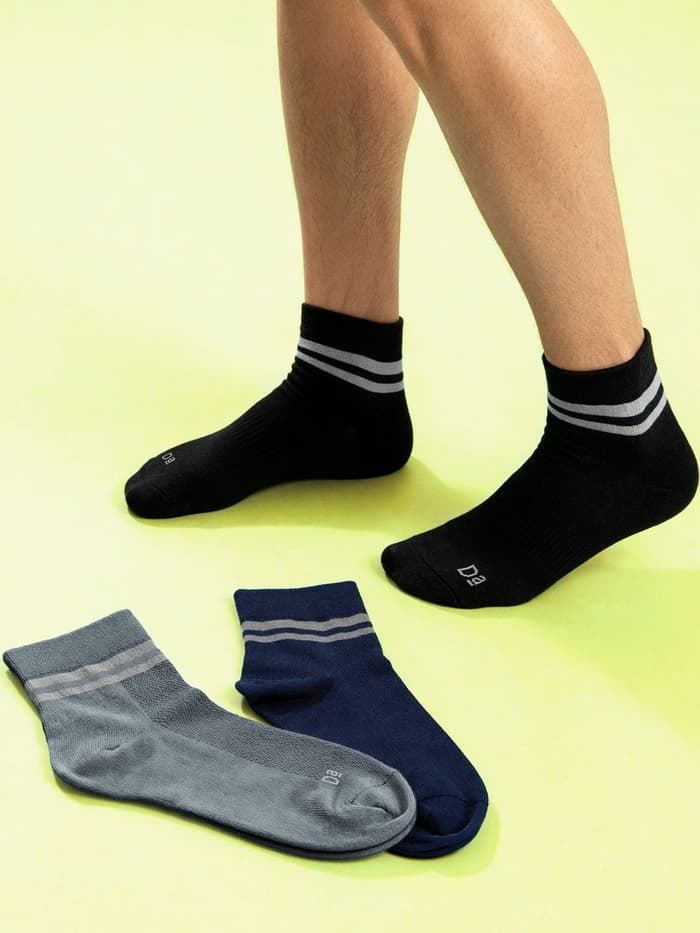 Aloe-Soft Above Ankle Socks Blade Black, Blade Grey, Blade Blue