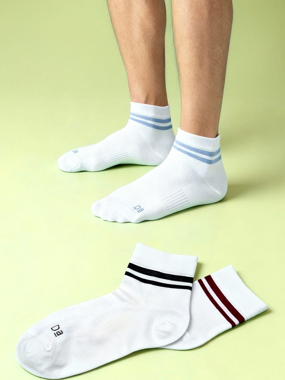 Aloe-Socks Above Ankle Socks Strike White, Accent White, Sail White