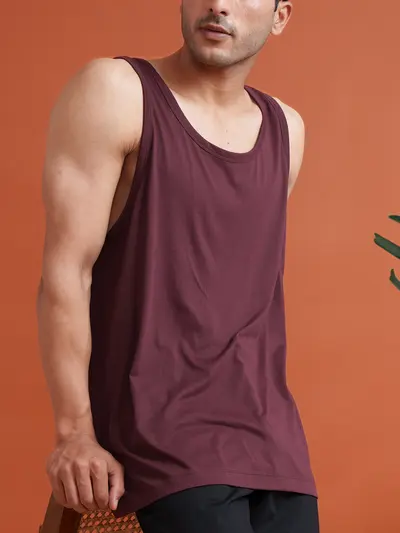 Fluid Casual Tank Tops Port Wine