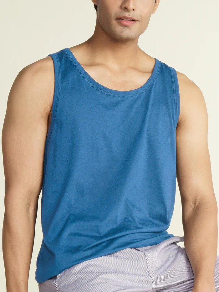 Fluid Casual Tank Tops Steel Blue