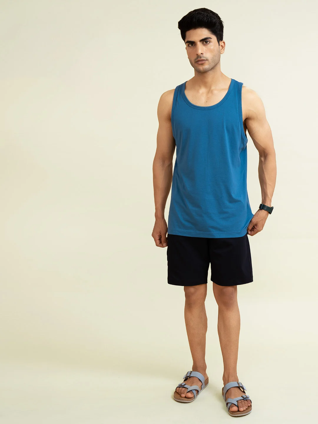 Fluid Casual Tank Tops Steel Blue