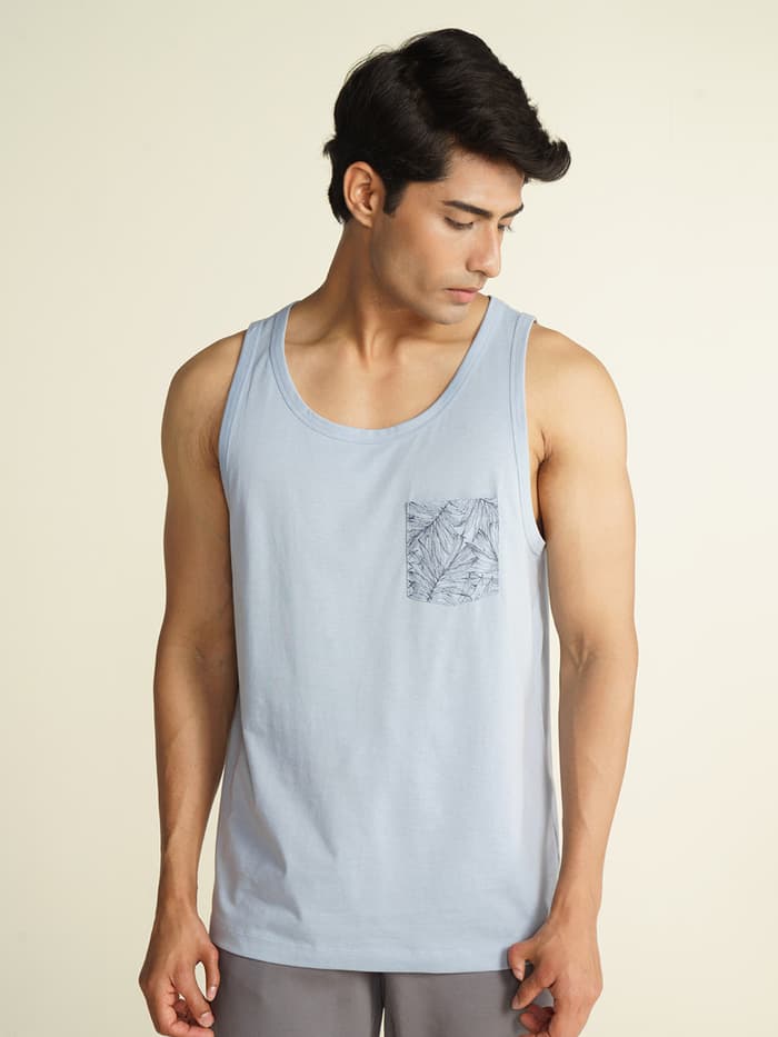 Fluid Casual Tank Tops Cloud Blue