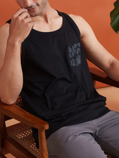 Fluid Casual Tank Tops Jet Black