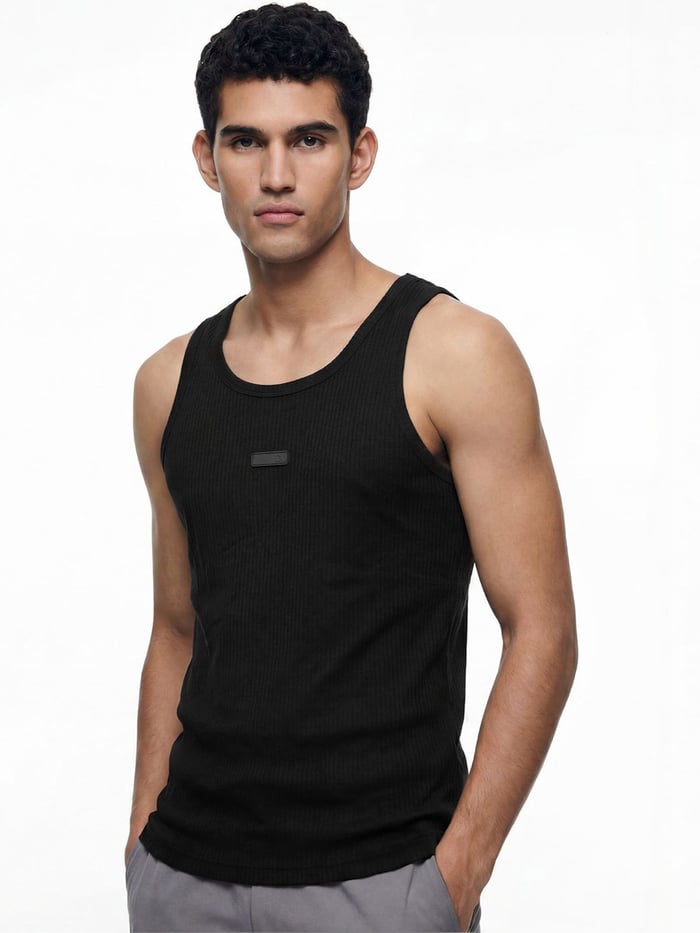 Ribbed Tank Top Da Black