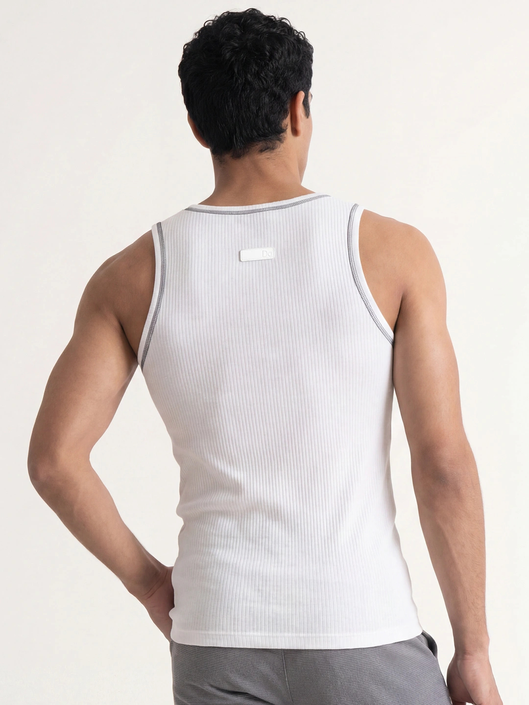 Contrast Stitch Ribbed Tank Top