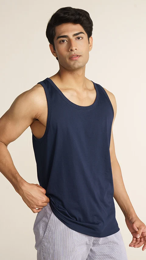 Fluid Casual Tank Tops Midnight Blue