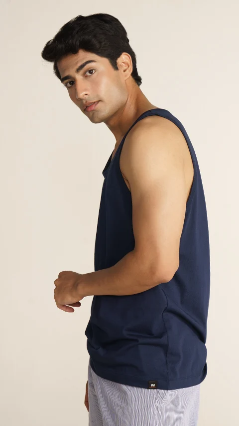 Fluid Casual Tank Tops Midnight Blue