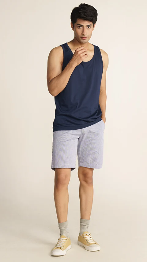 Fluid Casual Tank Tops Midnight Blue