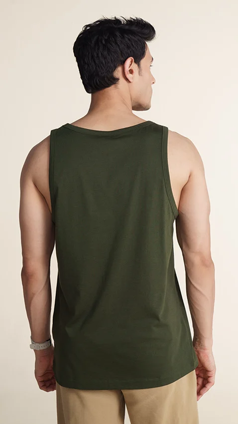 Fluid Casual Tank Tops Military Green
