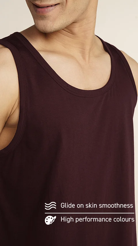 Fluid Casual Tank Tops Port Wine