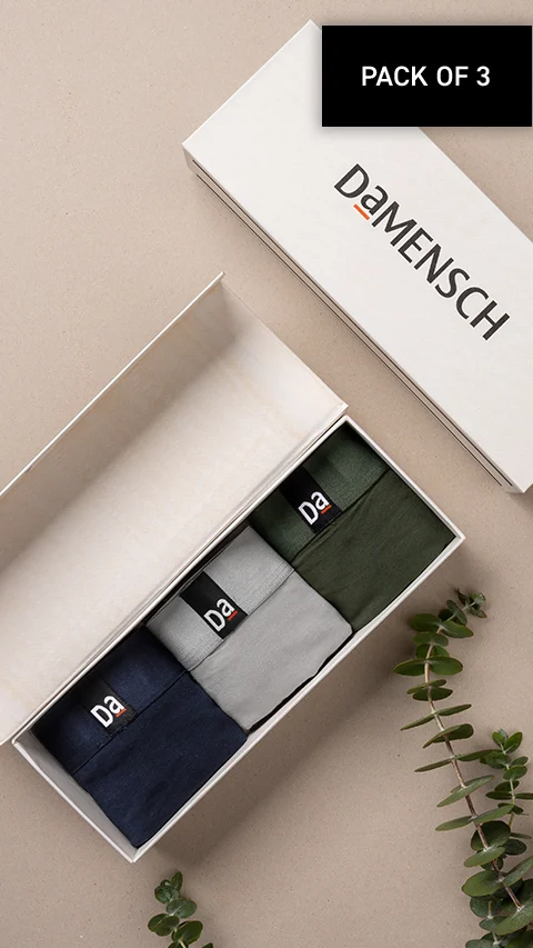 The Long Weekender Deo-Soft Briefs Box-D (Pack Of 3)