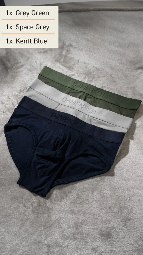 The Long Weekender Deo-Soft Briefs Box-D (Pack Of 3)