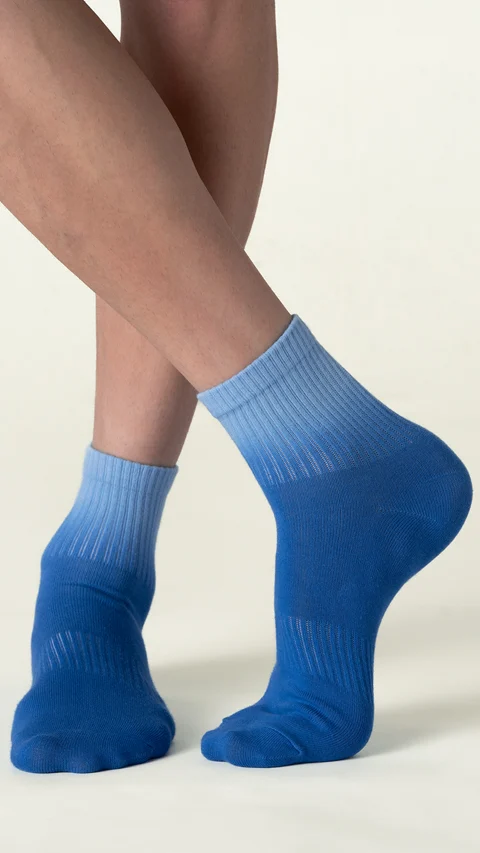 Statement Tie-Dye Above Ankle Socks- Dark Waters