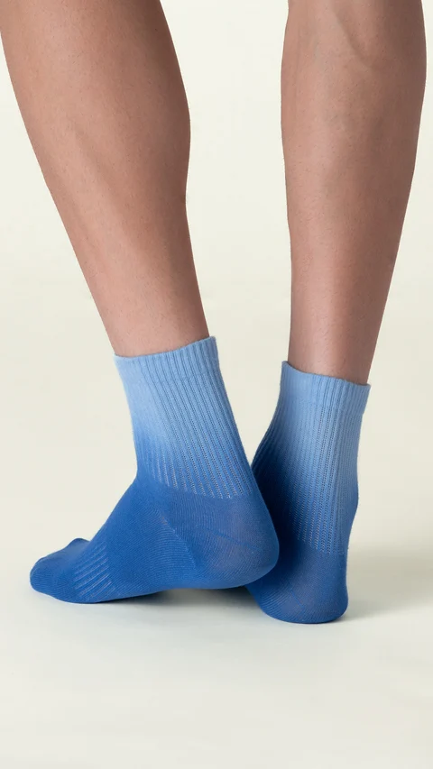 Statement Tie-Dye Above Ankle Socks- Dark Waters