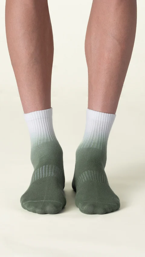 Statement Tie-Dye Above Ankle Socks- Forest Fade