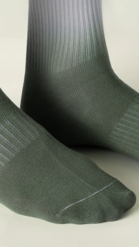 Statement Tie-Dye Above Ankle Socks- Forest Fade