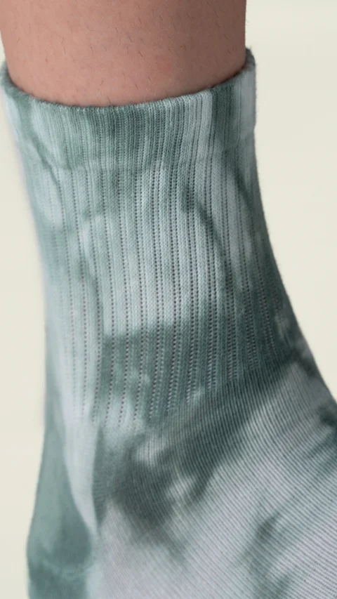 Statement Tie-Dye Above Ankle Socks- Green Galaxy