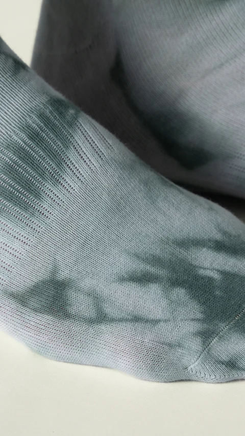 Statement Tie-Dye Above Ankle Socks- Green Galaxy