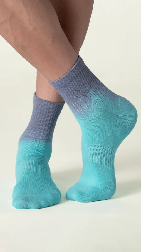 Statement Tie-Dye Above Ankle Socks- Sea Dreams