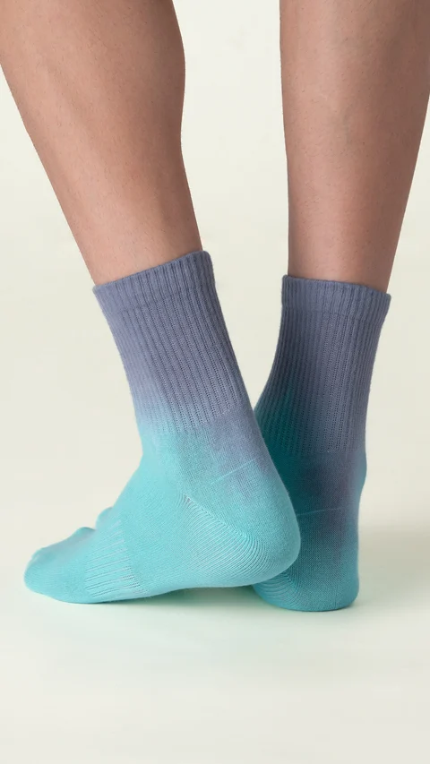 Statement Tie-Dye Above Ankle Socks- Sea Dreams