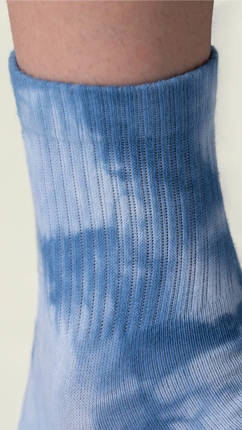 Statement Tie-Dye Above Ankle Socks- Shadow Seas