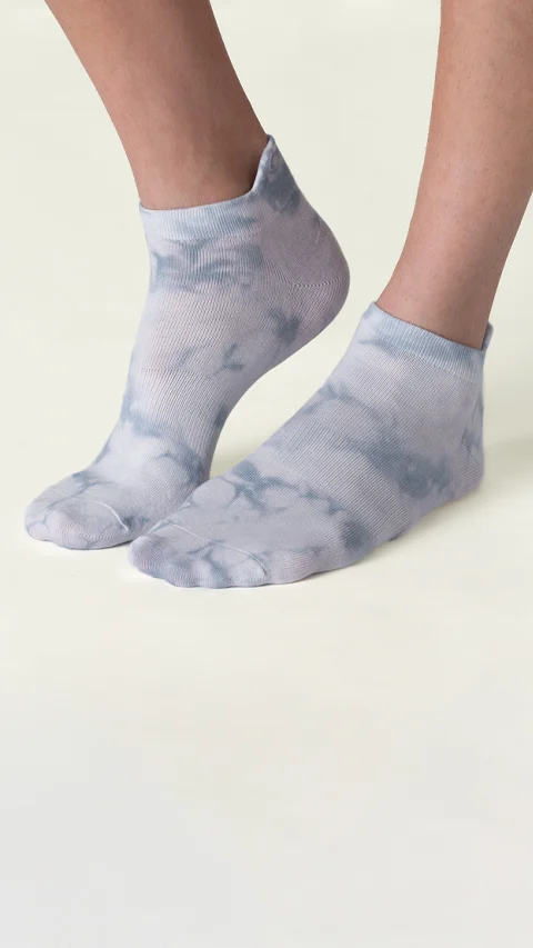 Statement Tie-Dye Below Ankle Socks- Candy Blue