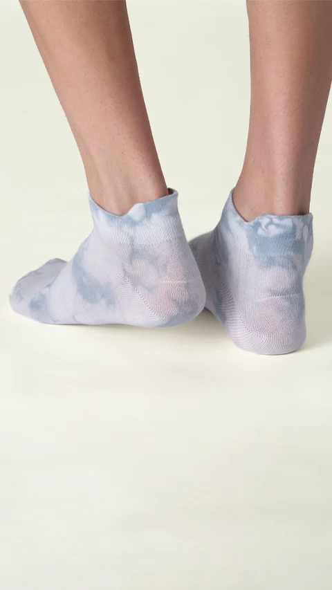 Statement Tie-Dye Below Ankle Socks- Candy Blue