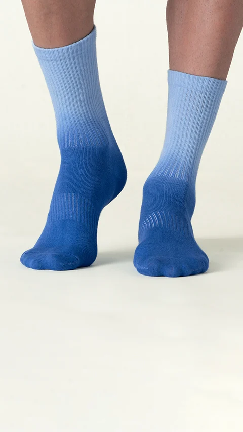 Statement Tie-Dye Calf Length Socks- Dark Waters
