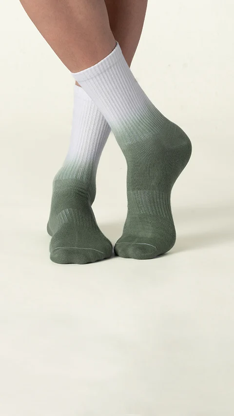 Statement Tie-Dye Calf Length Socks- Forest Fade